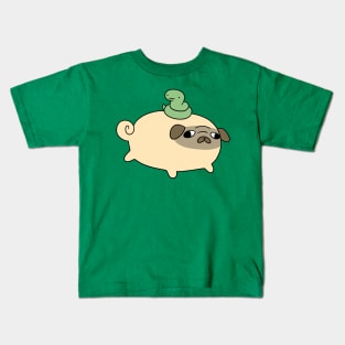 Chubby Pug and Little Snake Kids T-Shirt